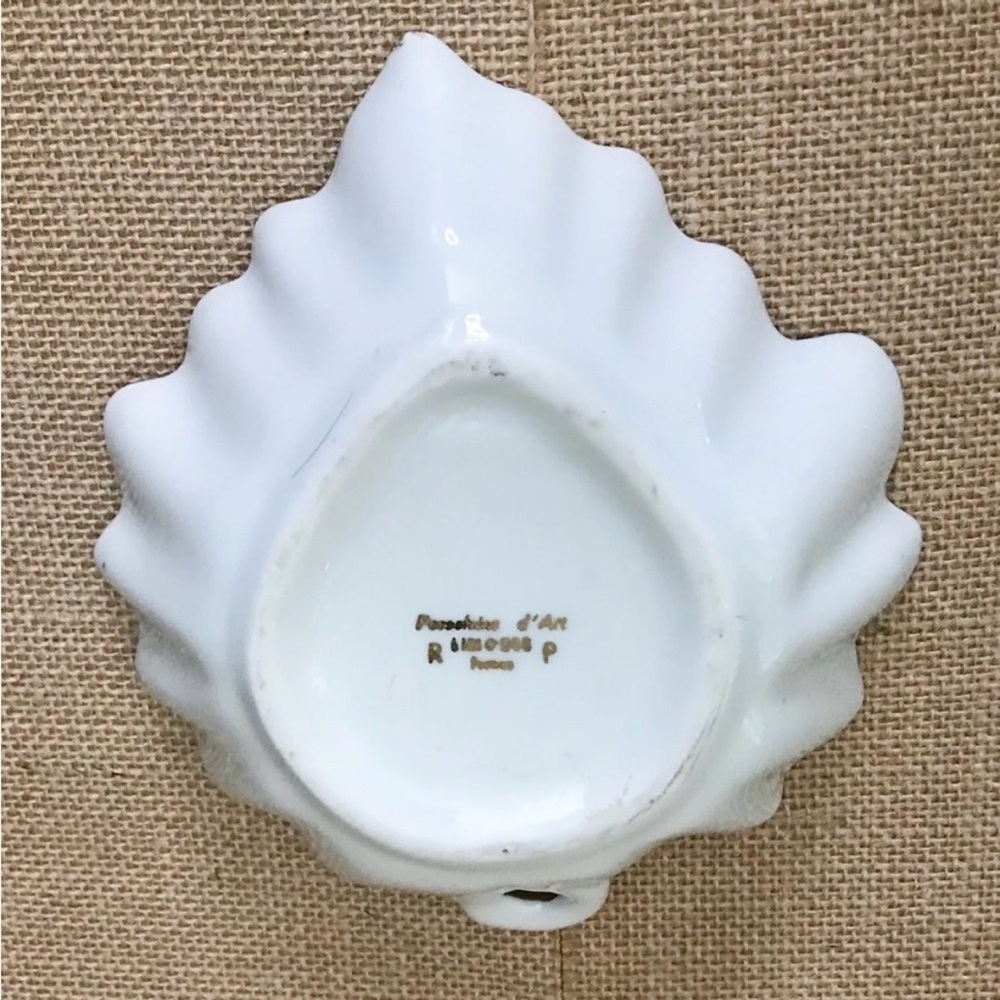 Vintage Lusterware Leaf Floral Candy Dish Limoges Elegant Victorian Romance - Picture 3 of 5